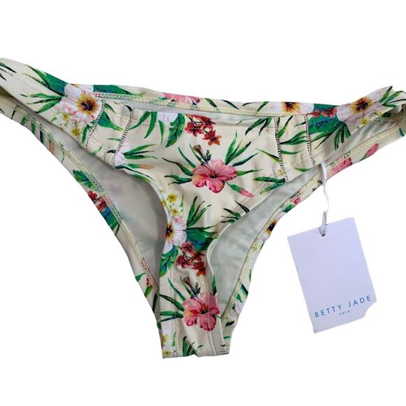 Betty Jade Women's Bikini Underwire Padded Tropical Large Top Medium Bottom NEW - Picture 4 of 6